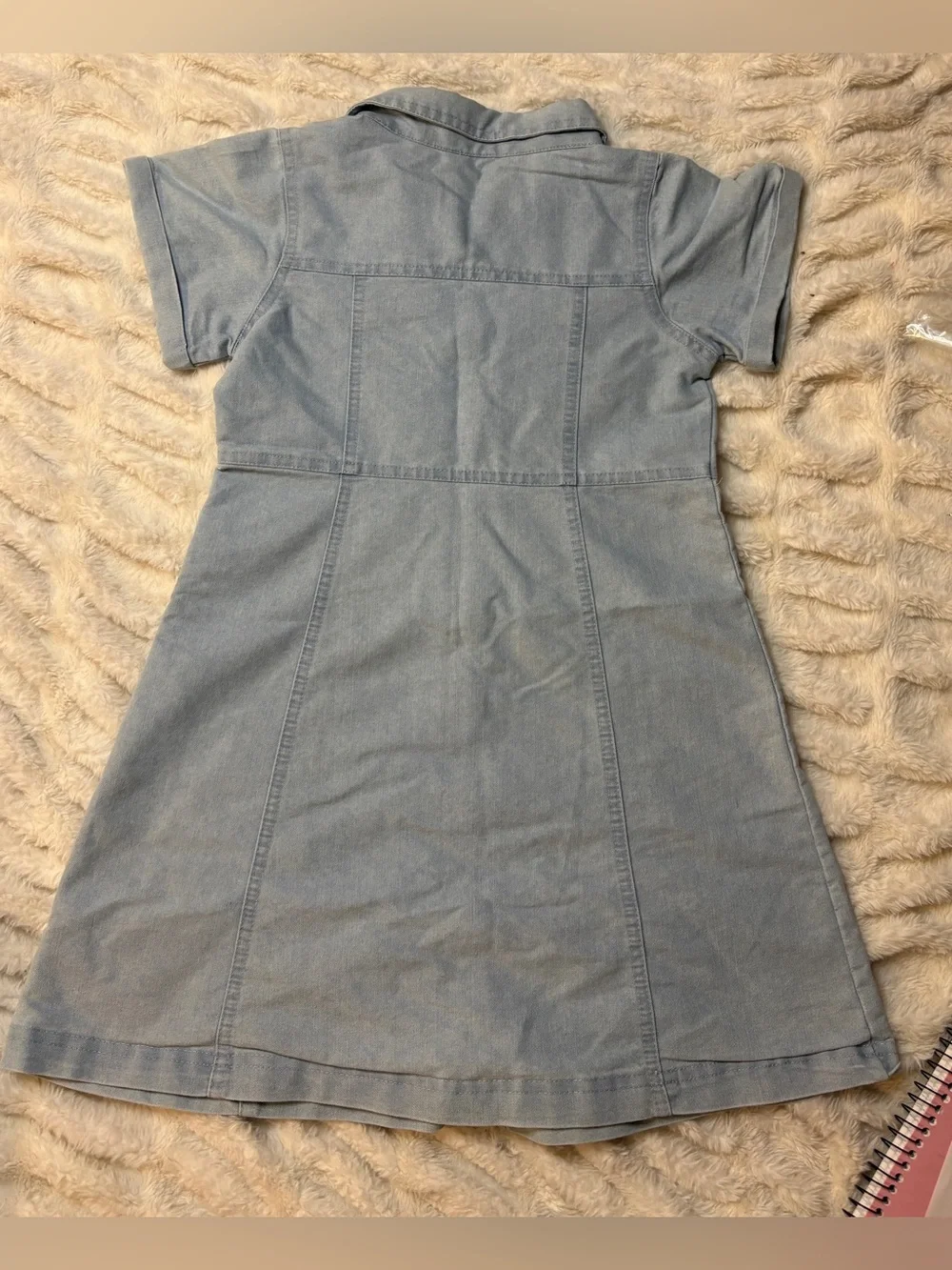 Vince Camuto Light Blue Denim Button-Front Kids Dress